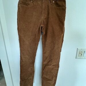 J. Crew Men's brown Corduroy Straight Leg Pants